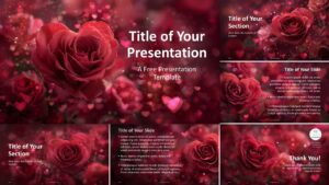 Template preview of the Eternal Love design for PowerPoint and Google Slides showing cohesive romantic visuals and editable slide layouts.