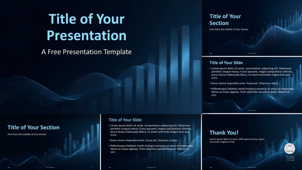 Overview of Growth Metrics template for PowerPoint and Google Slides showcasing professional layouts for analytics reports.