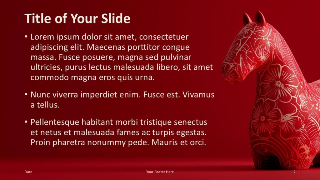 Imperial Nordic Crimson Content Slide PowerPoint Google Slides Title and content slide layout from the Imperial Nordic Crimson PowerPoint and Google Slides template with clear text hierarchy.