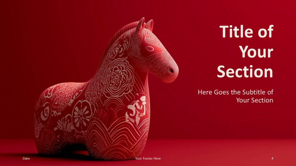 Imperial Nordic Crimson Section Slide PowerPoint Google Slides Section divider slide from the Imperial Nordic Crimson PowerPoint and Google Slides template designed for clear presentation structure.