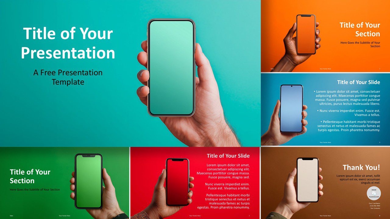 Mobile Gradient Template - PresentationGO