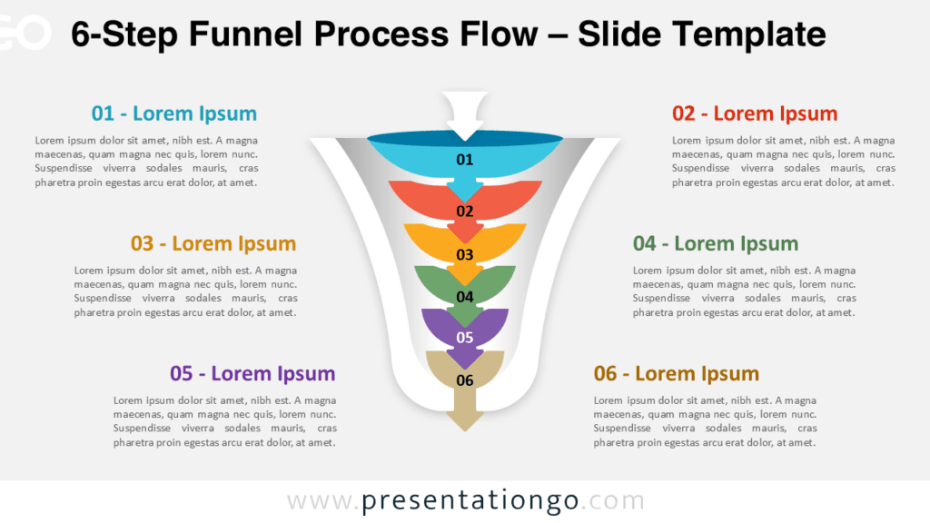 3-Step Funnel Process Flow Diagram for PowerPoint - PresentationGO
