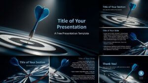 Bullseye Strategy template for PowerPoint and Google Slides showing all slides with goal-focused design and professional layouts.