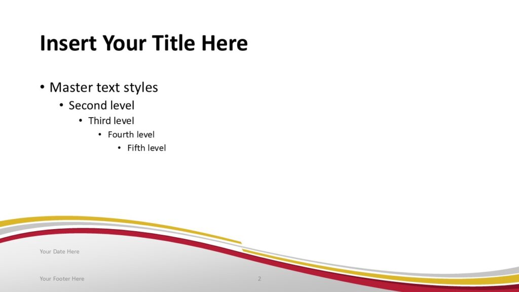 Egypt themed presentation slide template with Egyptian flag color waves and clean layout for PowerPoint presentations.
