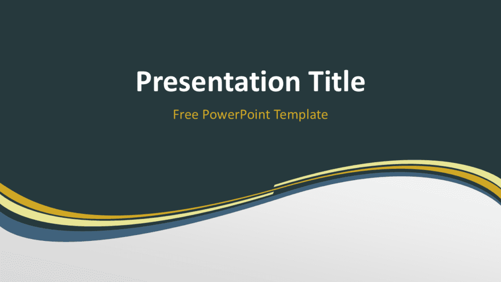 Golden Wave PowerPoint Template Dark Cover for PowerPoint Golden Wave PowerPoint Template Dark Cover for PowerPoint
