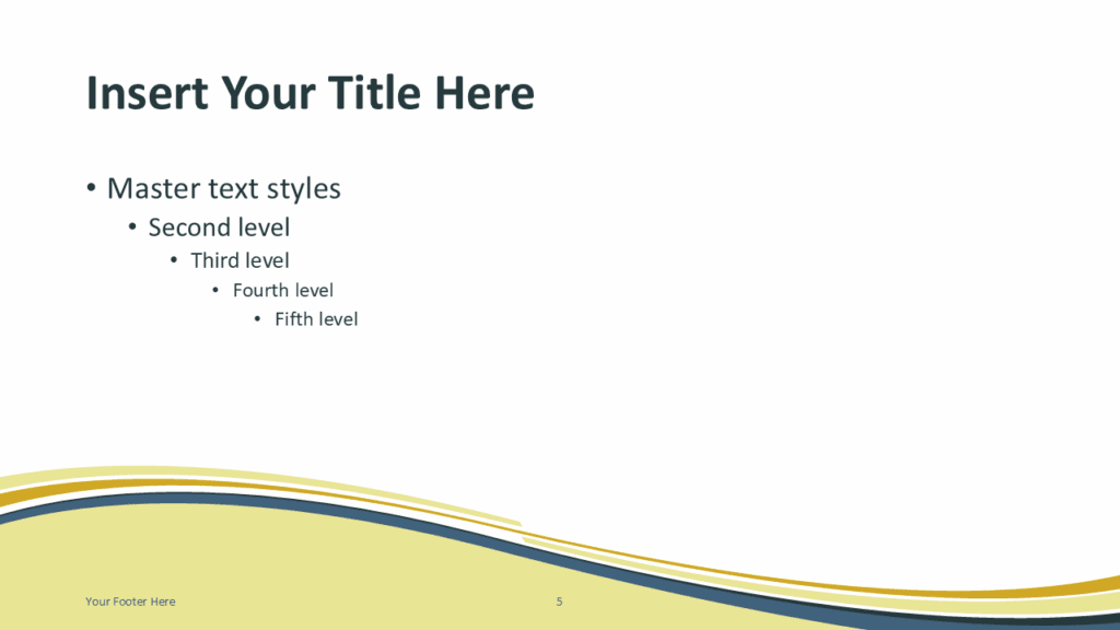 Golden Wave Yellow Slide Template for PowerPoint Golden Wave Yellow Slide Template for PowerPoint