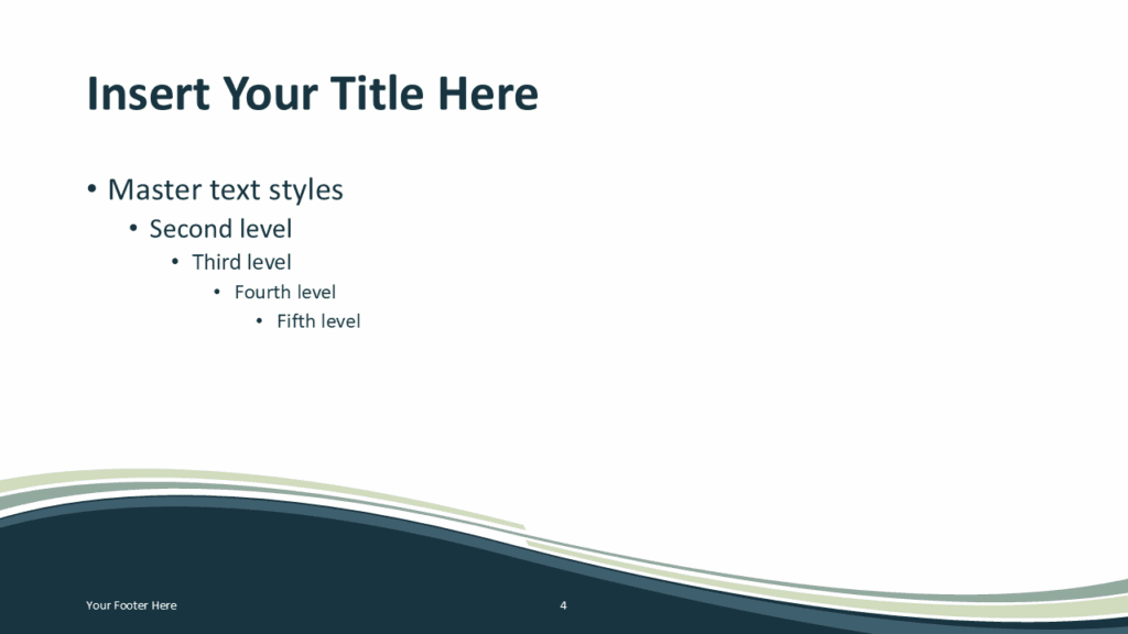 Grayish Wave Blue Slide Template for PowerPoint