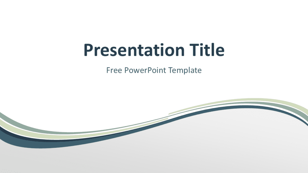 Grayish Wave Cover Slide Template for PowerPoint
