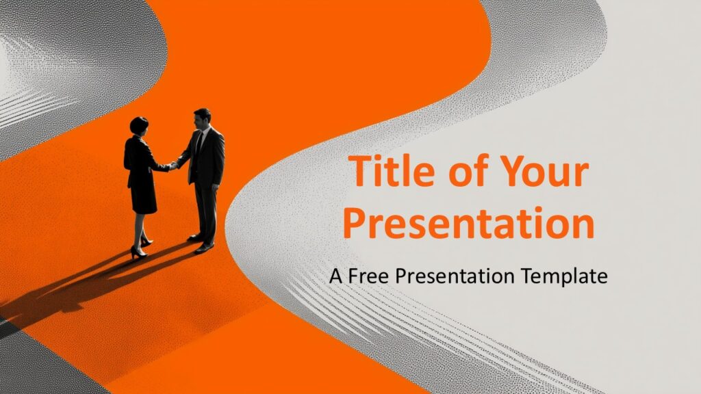 Partnership Path Section Break PowerPoint Google Slides Alternative section divider slide from Partnership Path template for PowerPoint and Google Slides with dynamic shapes and professional layout.