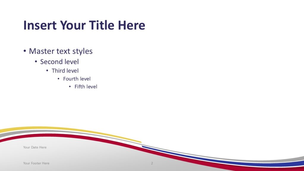 Philippines Flag Presentation Slide Template for PowerPoint Philippines themed presentation slide template with blue red white wave design inspired by the Philippine flag for PowerPoint.