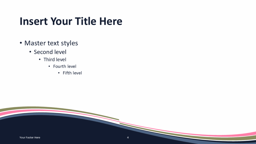 Pink Wave Blue Slide Template for PowerPoint Pink Wave Blue Slide Template for PowerPoint