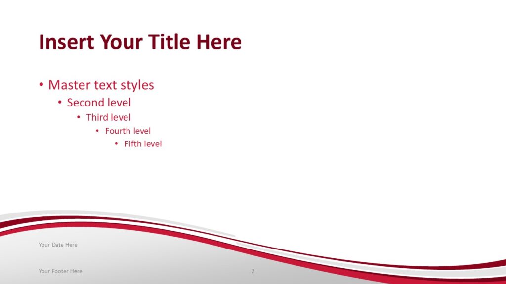 Turkey Flag Presentation Slide Template for PowerPoint Turkey themed presentation slide template with red and white wave design inspired by the Turkish flag.