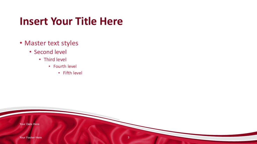 Turkey Flag Red Wave Slide Template for PowerPoint PowerPoint slide template with Turkish flag colors and red wave pattern for presentation layouts.