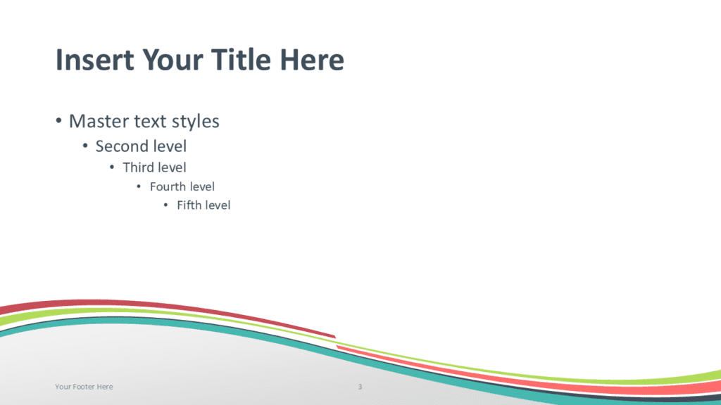 Verdigris Wave Content Slide Template for PowerPoint Verdigris Wave Content Slide Template for PowerPoint