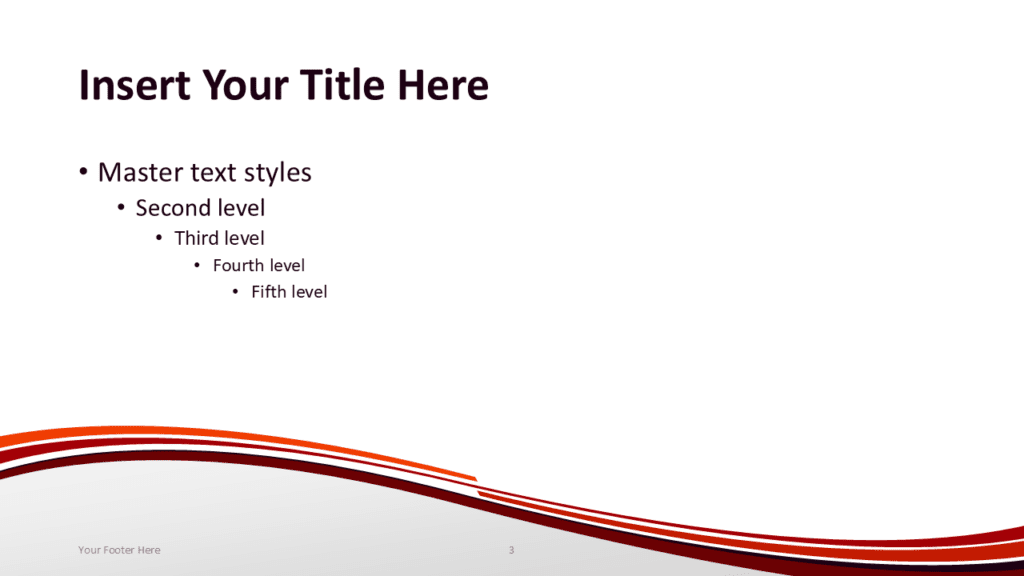 Vermilion Wave Content Slide Template for PowerPoint Vermilion Wave Content Slide Template for PowerPoint