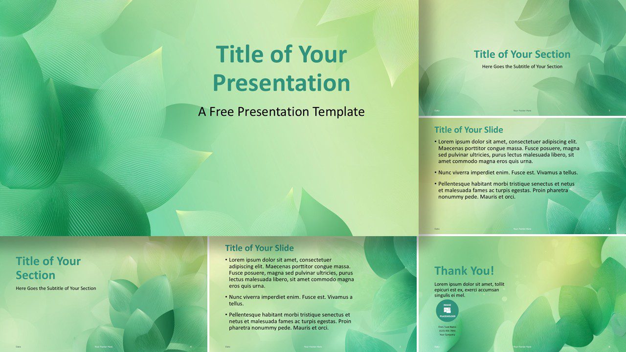 Foliage Lines Template for PowerPoint and Google Slides