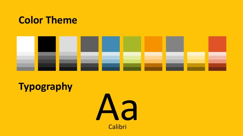 Golden Easter Eggs Colors Fonts PowerPoint Template Golden Easter Eggs template for PowerPoint and Google Slides showing color palette and typography for consistent presentation design.