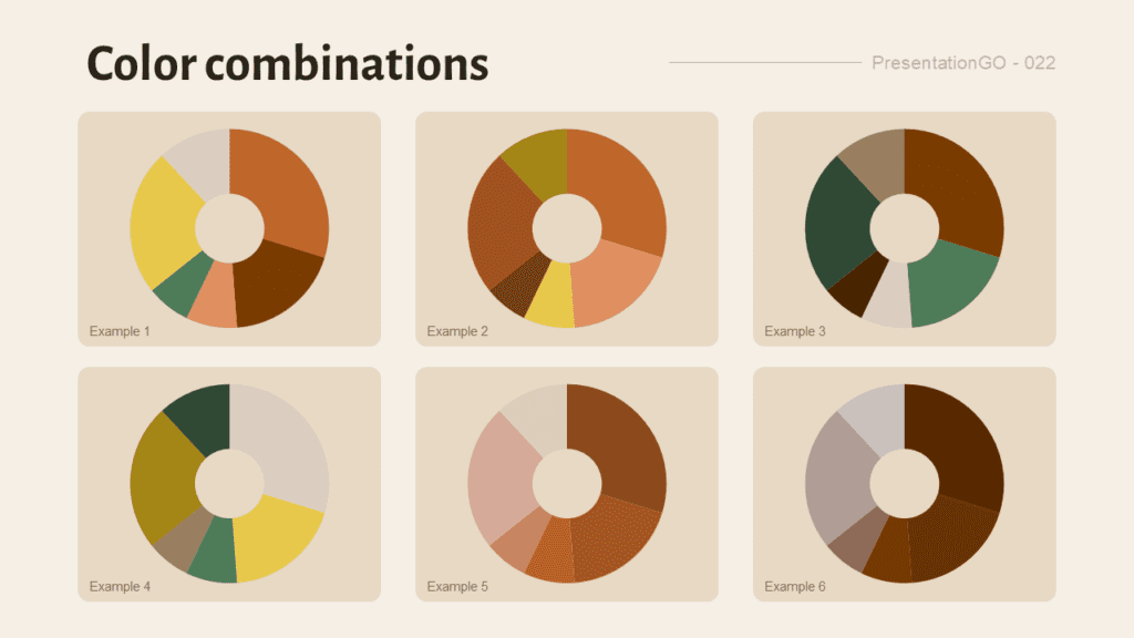 Patina House Color Combinations for Presentations Multiple color combination examples using the Patina House PowerPoint color palette